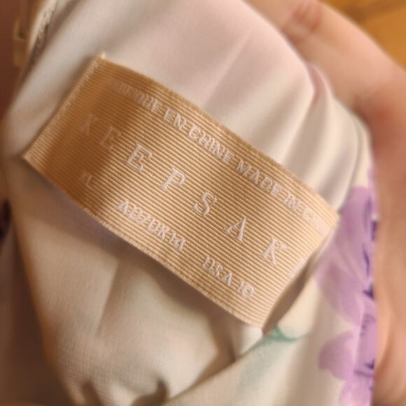 Anthropologie Keepsake Blinded Midi Dress Creme Waterlily 10 Prairie Cottage - Picture 8 of 9